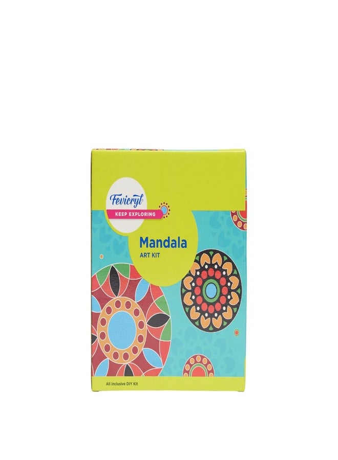 Fevicryl Mandala Mini Art Kit | All-Inclusive DIY Kit with Wooden Coasters, Acrylic Colours, Brush | for Artists, Students, Hobbyists & Gifting | Ideal for Age 14 + - Image 1